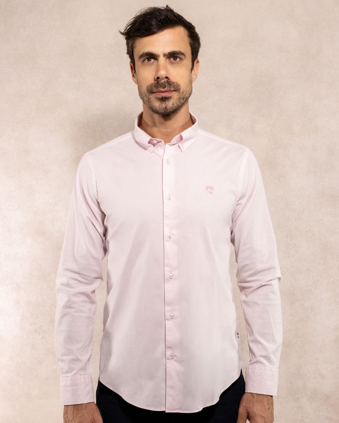 Baby Pink Poplin Stain Resistant Shirt