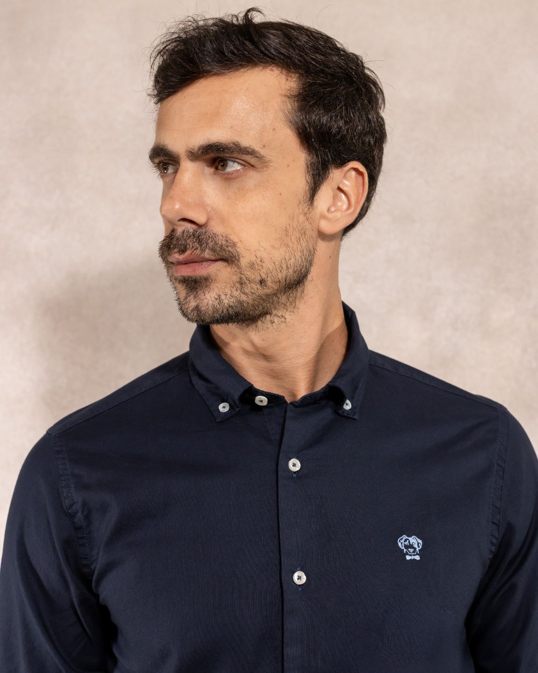 Blue Oxford Stain Resistant Shirt Regular Fit