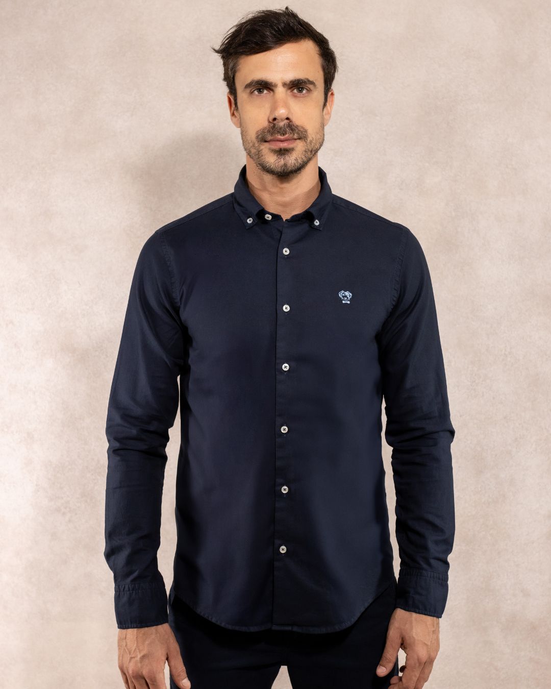 Blue Oxford Stain Resistant Shirt Regular Fit