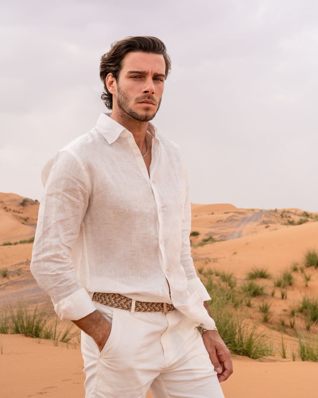 Organic Ivory Linen Shirt