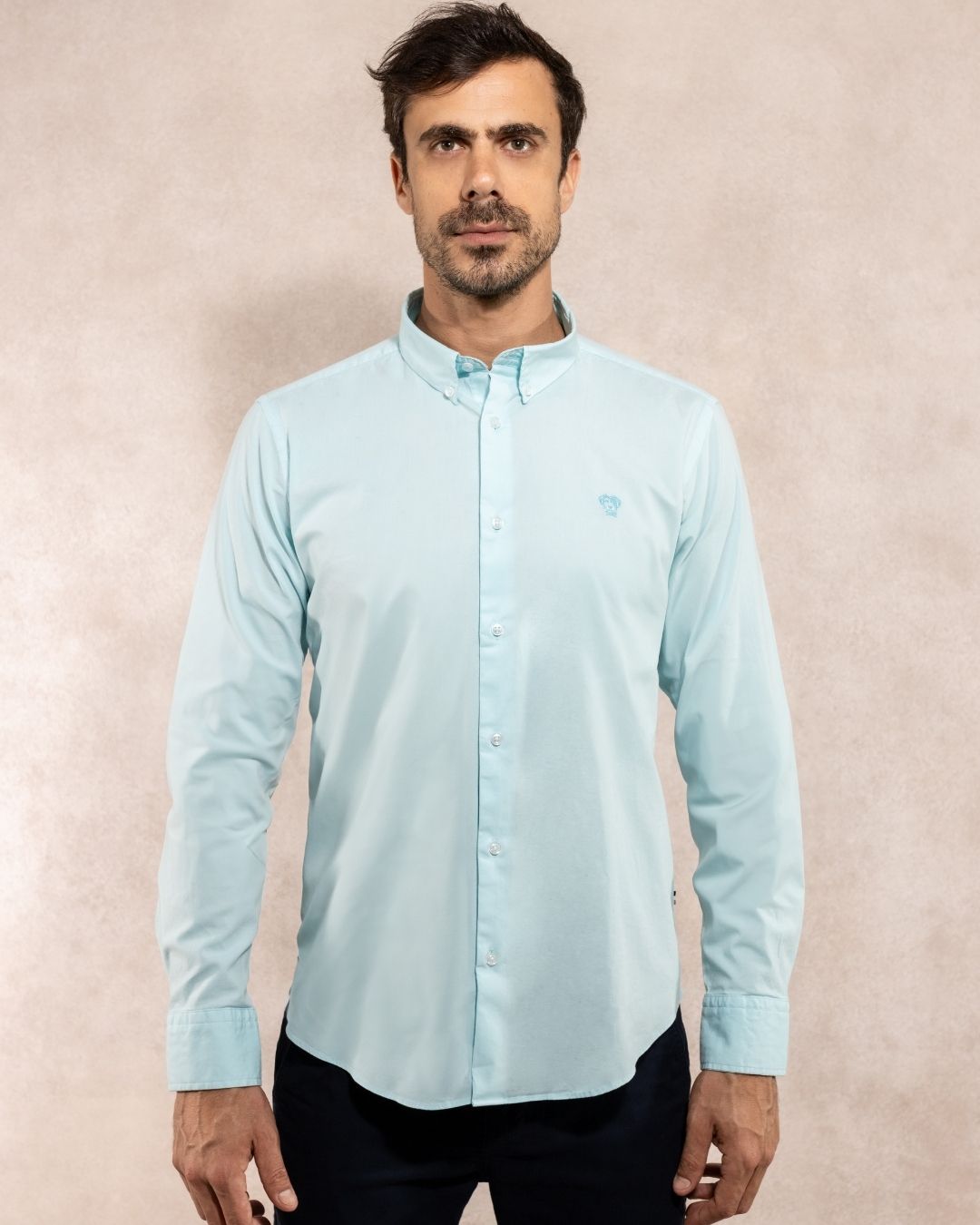 Baby Blue Poplin Stain Resistant Shirt