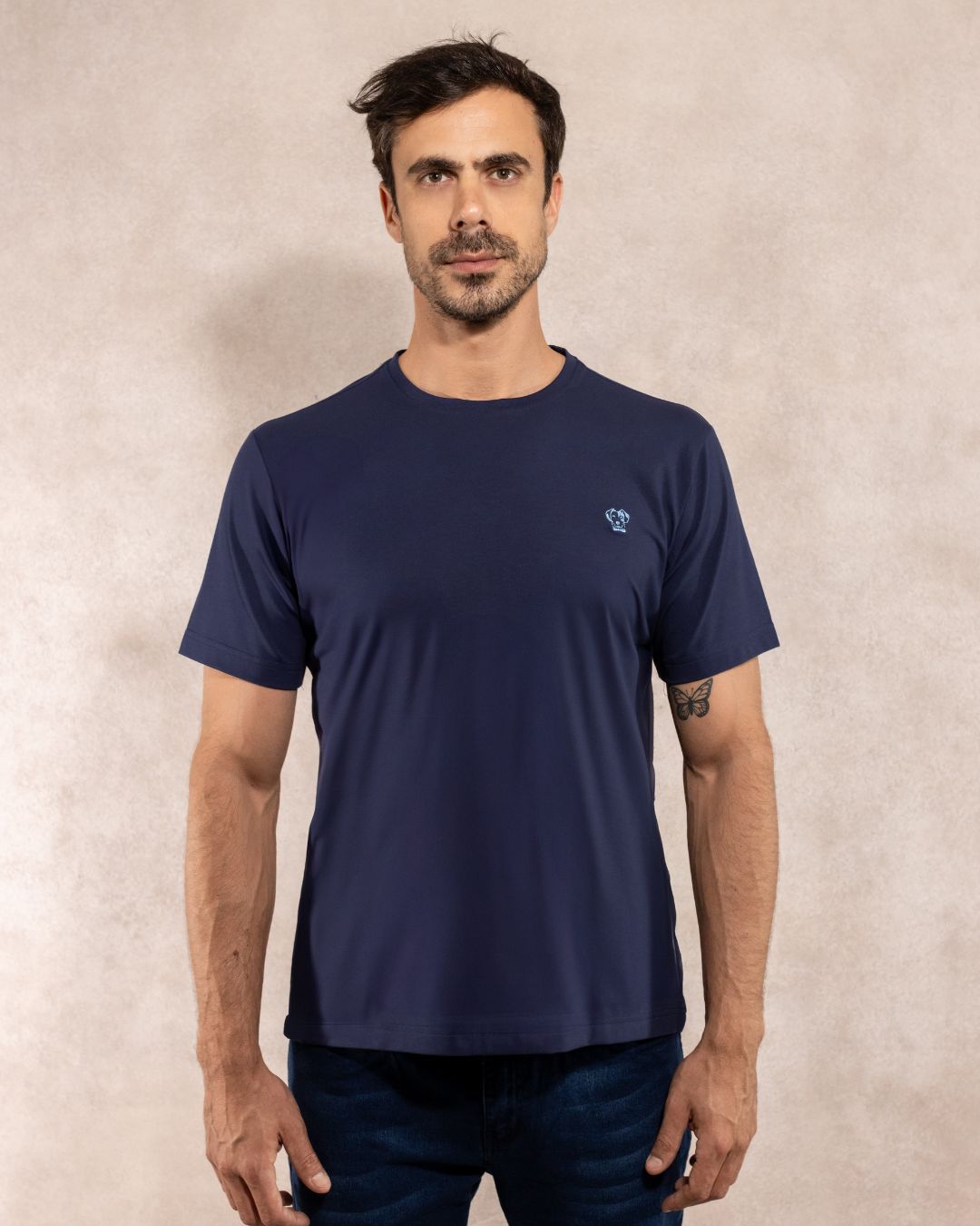 Navy Blue Stain Resistant T-shirt Regular Fit