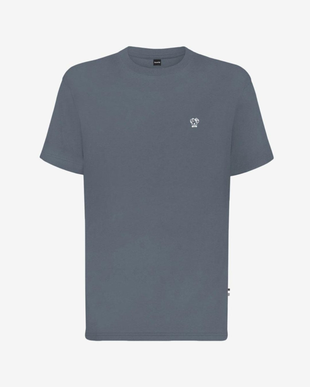 Dark Gray Stain-Resistant T-Shirt with Light Gray Logo - Regular Fit