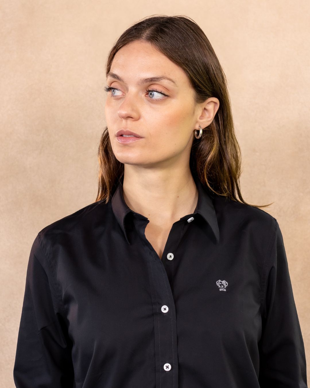 Women's Stain-Resistant Black Shirt