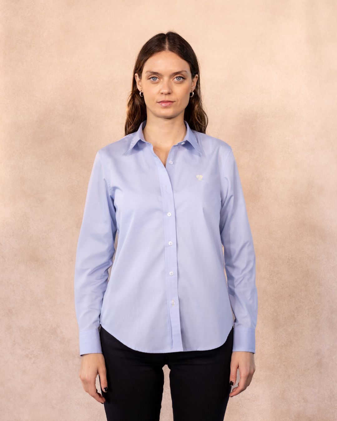 Women's Stain-Resistant Light Blue Shirt