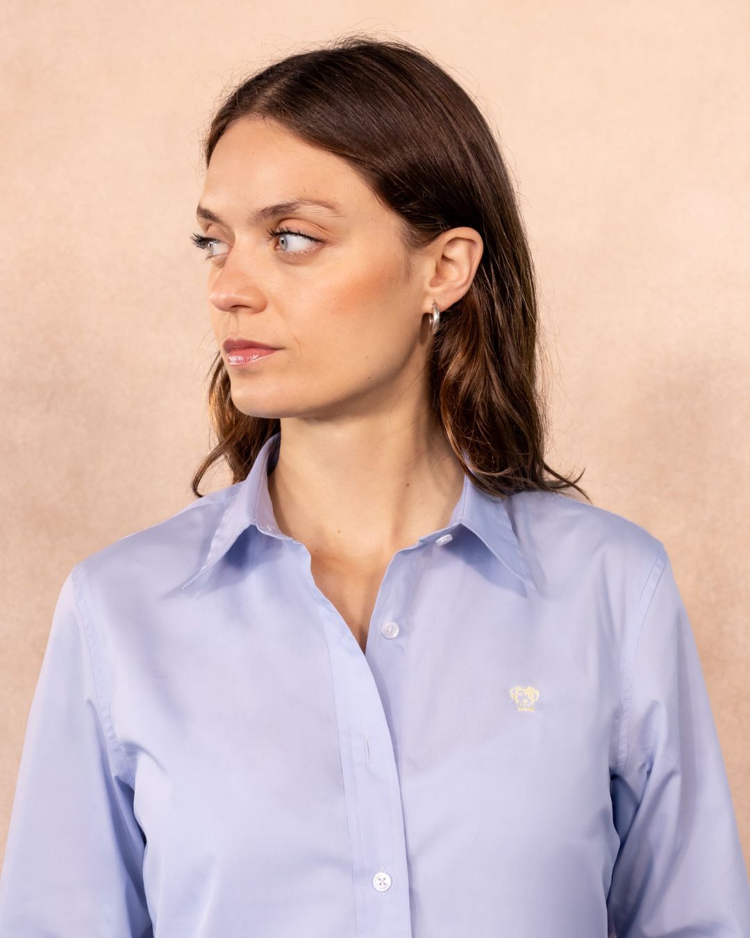 Women's Stain-Resistant Light Blue Shirt