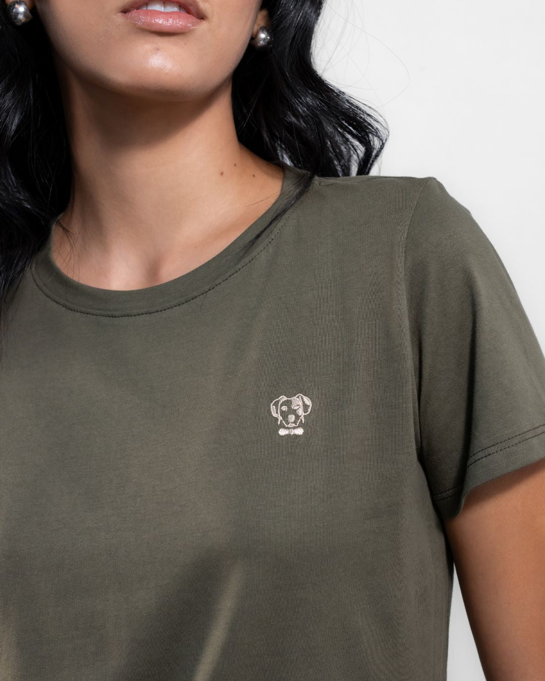 Military Green Stain Resistant Woman's T-shirt