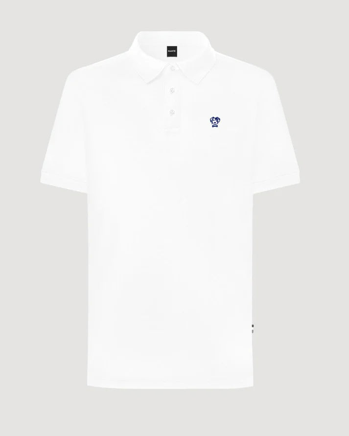 Stain-Resistant Polo with Rigid Collar White