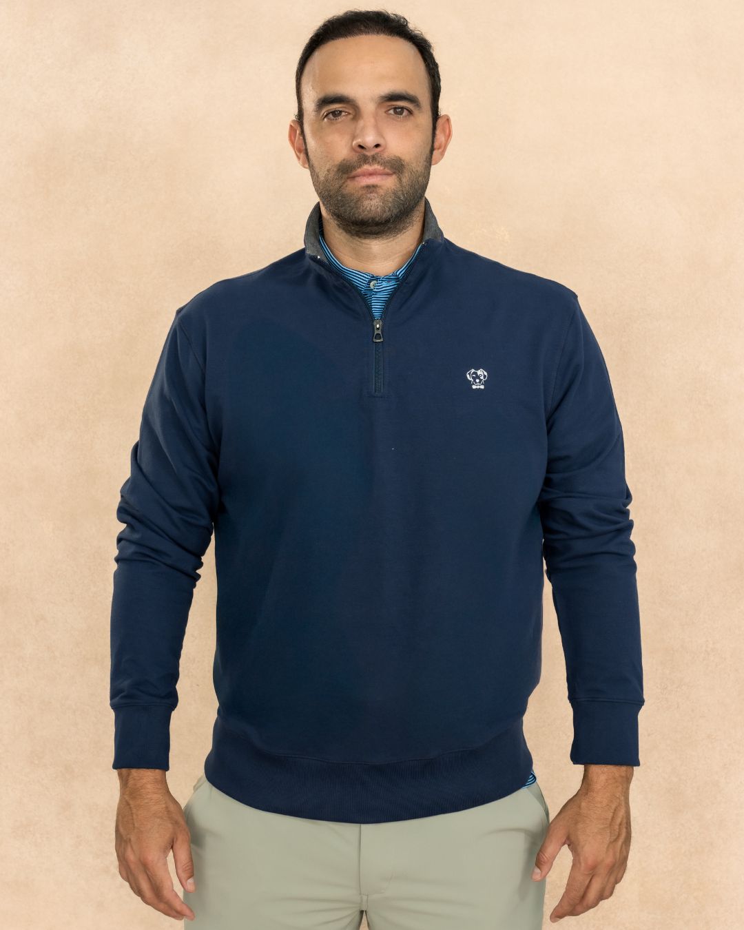 Halfzip Viana Stain-Resistant Navy Blue