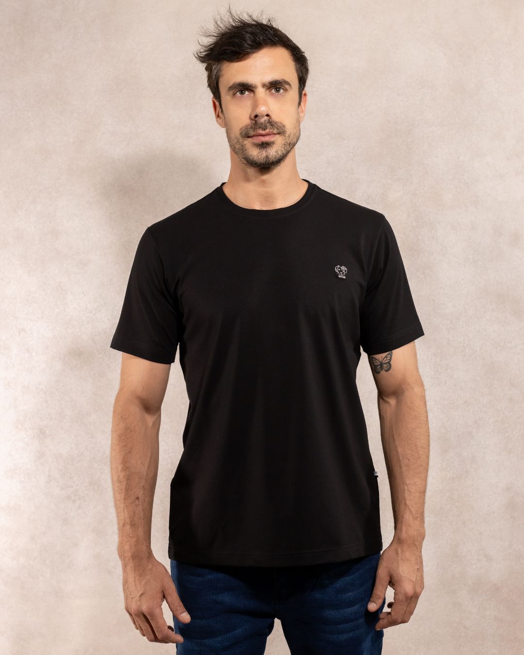 Black Stain Resistant T-shirt Regular Fit