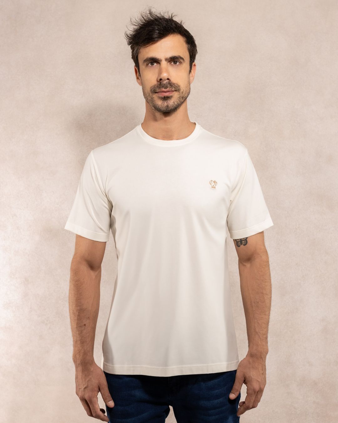 Ivory Stain Resistant T-shirt Regular Fit