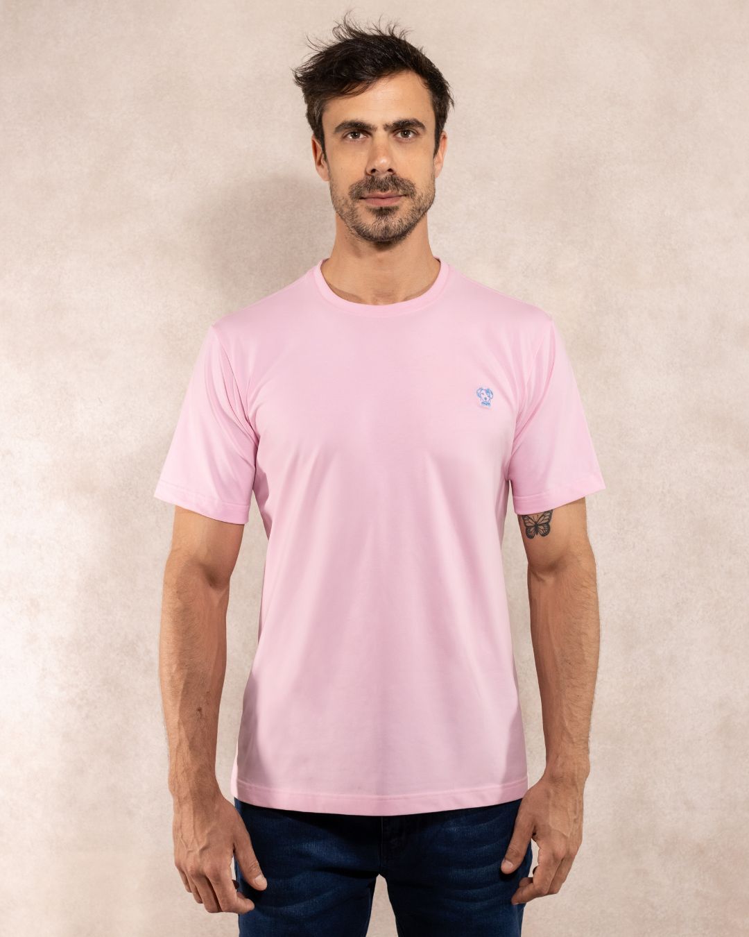 Pink Stain Resistant T-shirt Regular Fit