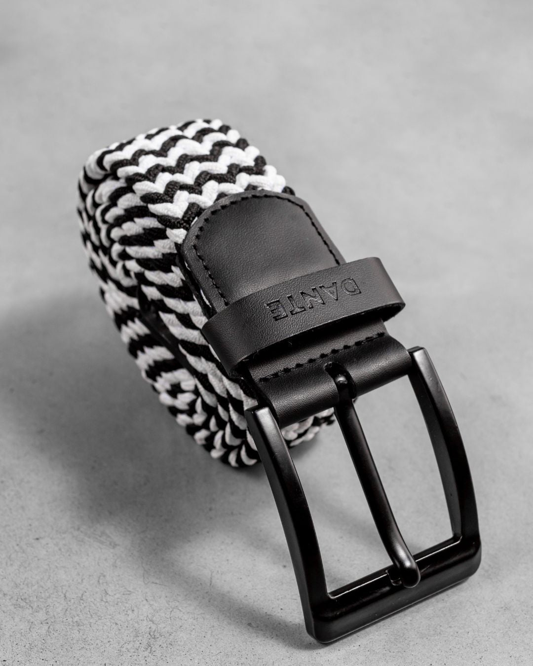 White & Black Elastic Belt