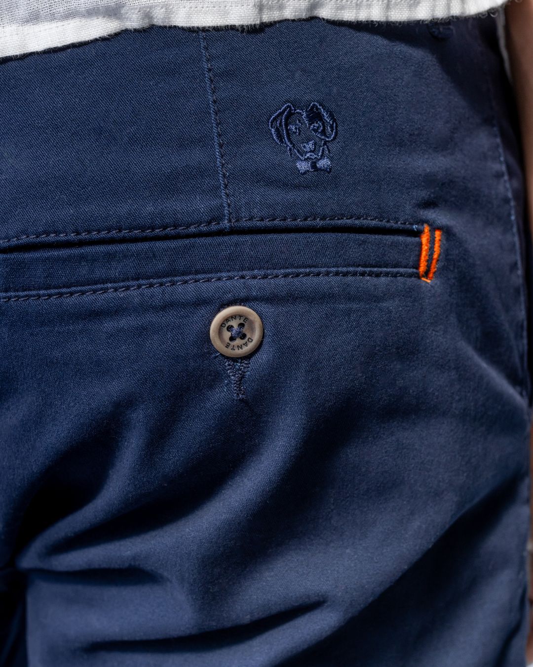 Navy Blue Stretch Shorts - Slim Fit