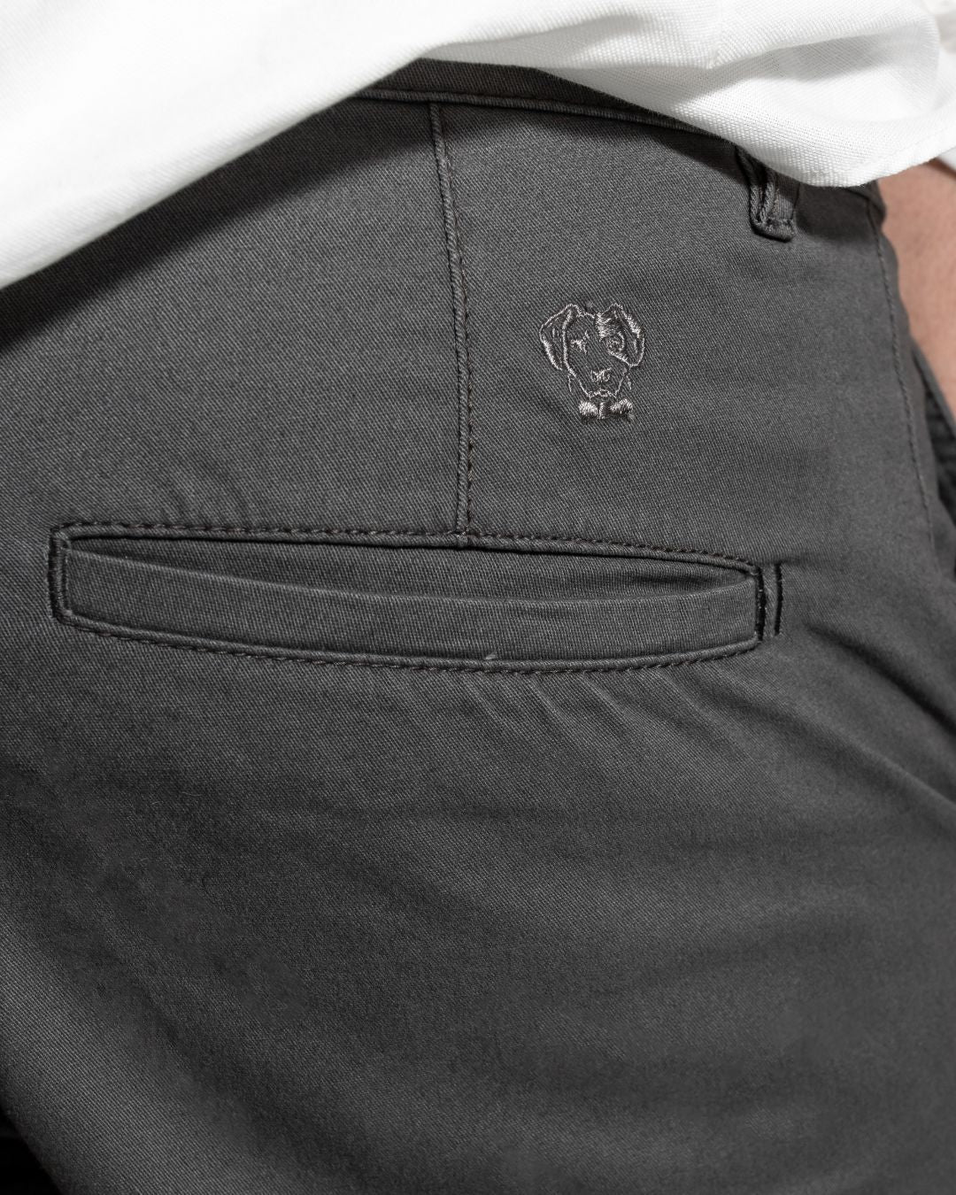 Gray Stretch Shorts - Slim Fit