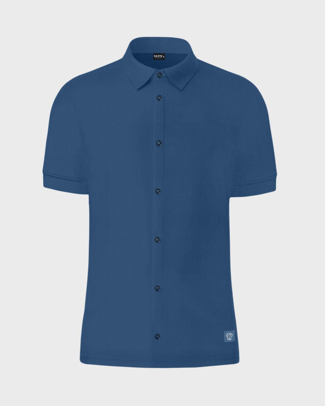 Piqué Blue Stain Resistant Shirt